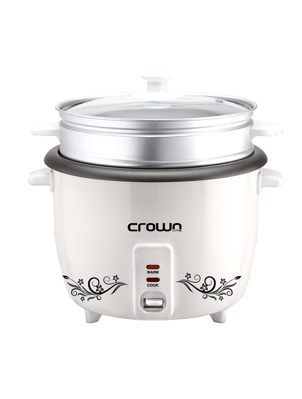 Crownline Rice Cooker with Steamer Basket 2.8L-RC-171