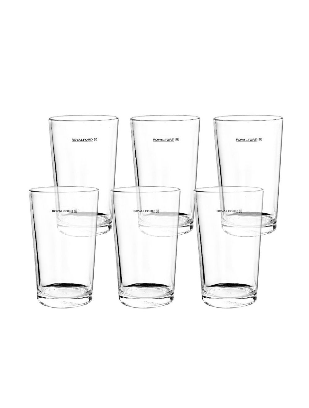 Royalford RF6777 Glass Tumbler Set, 6 Pcs