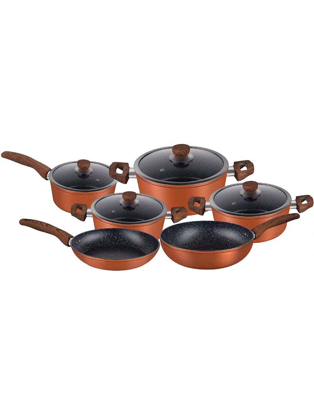 Royalford Classic Bronze Series Forged Aluminum Cookware Set