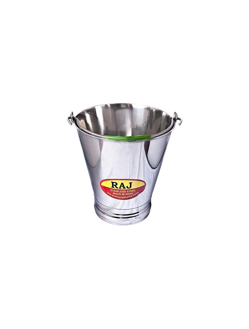 Raj Steel Bucket, Silver, 6 L, SB0002