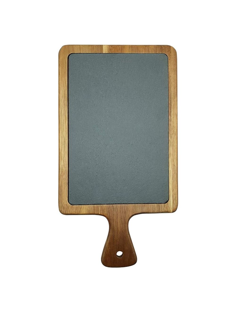 Kitchen Master Acacia Wood and Slate Serving Board Rectangle 34 x 18 x 1.5 cm, Black, Kitchen Master-SL0019