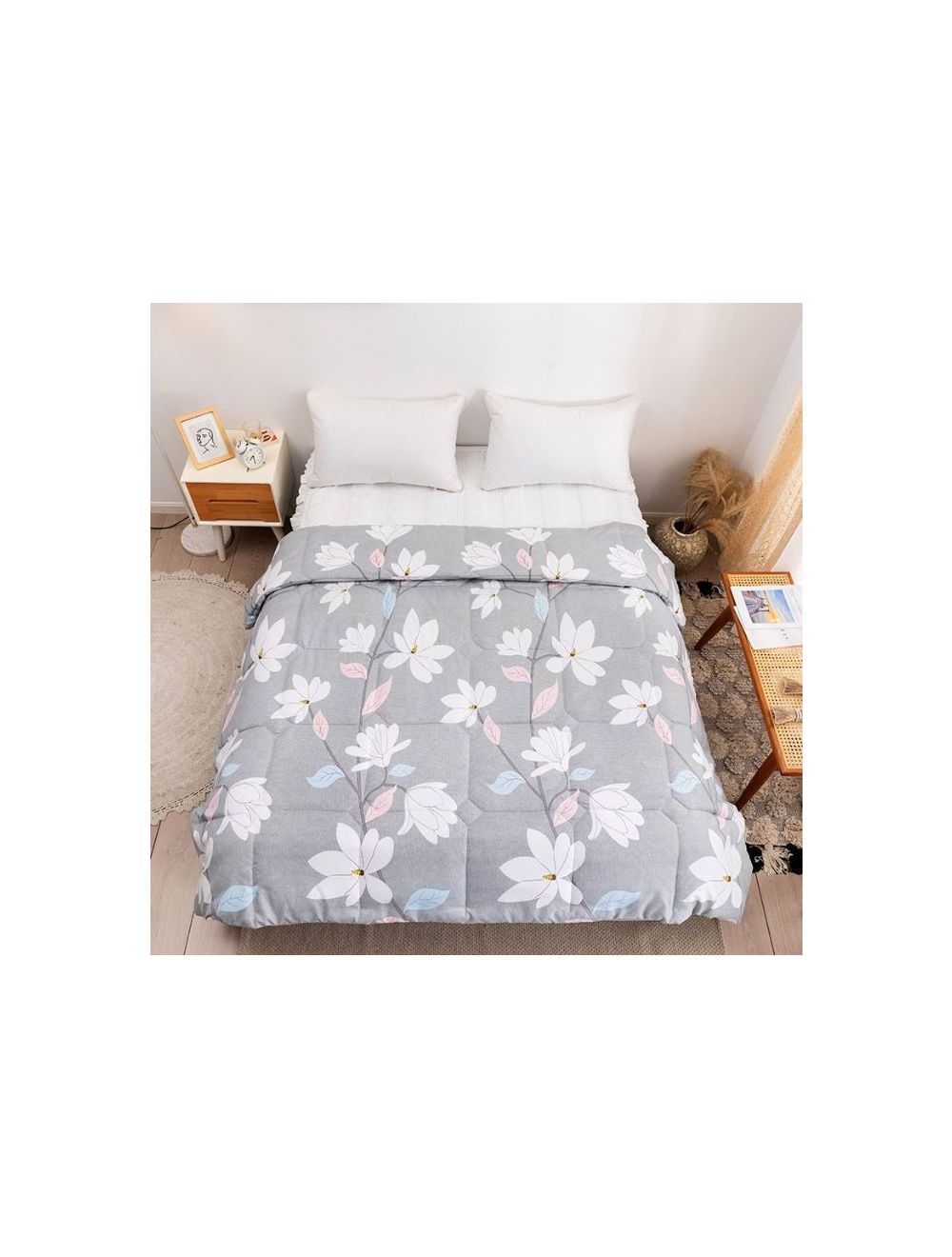 Rishahome Silver S, Single Size Comforter Microfiber Multicolour 150x200cm-SSAC0001