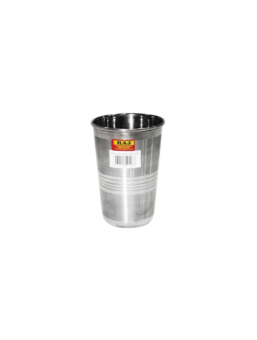 Raj Steel Silver Touch Beaded Coffee Glass - Set of 3- STGF001