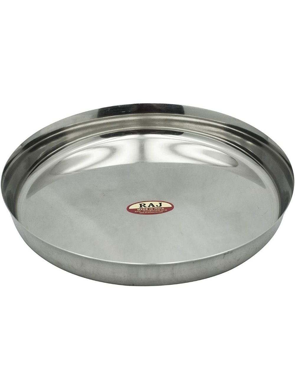 Raj Rimless Steel Plate, Silver, 29 cm, TS0013