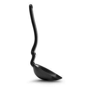Dreamfarm Spadle | Non-Stick Cooking Spoon & Serving Ladle with Measurements | Silicone Ladle Spoon | Multifunctional Kitchen Cooking Spoon | Flexible Ladles for Cooking | Black